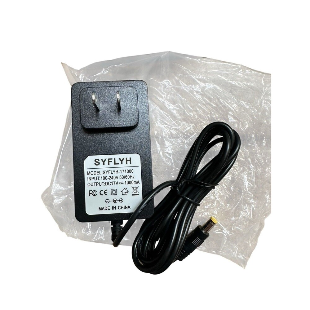 Syflyh Model SYFLYH-171000 Power Adapter 17V DC 1000mA Input 100-240V 50/60Hz